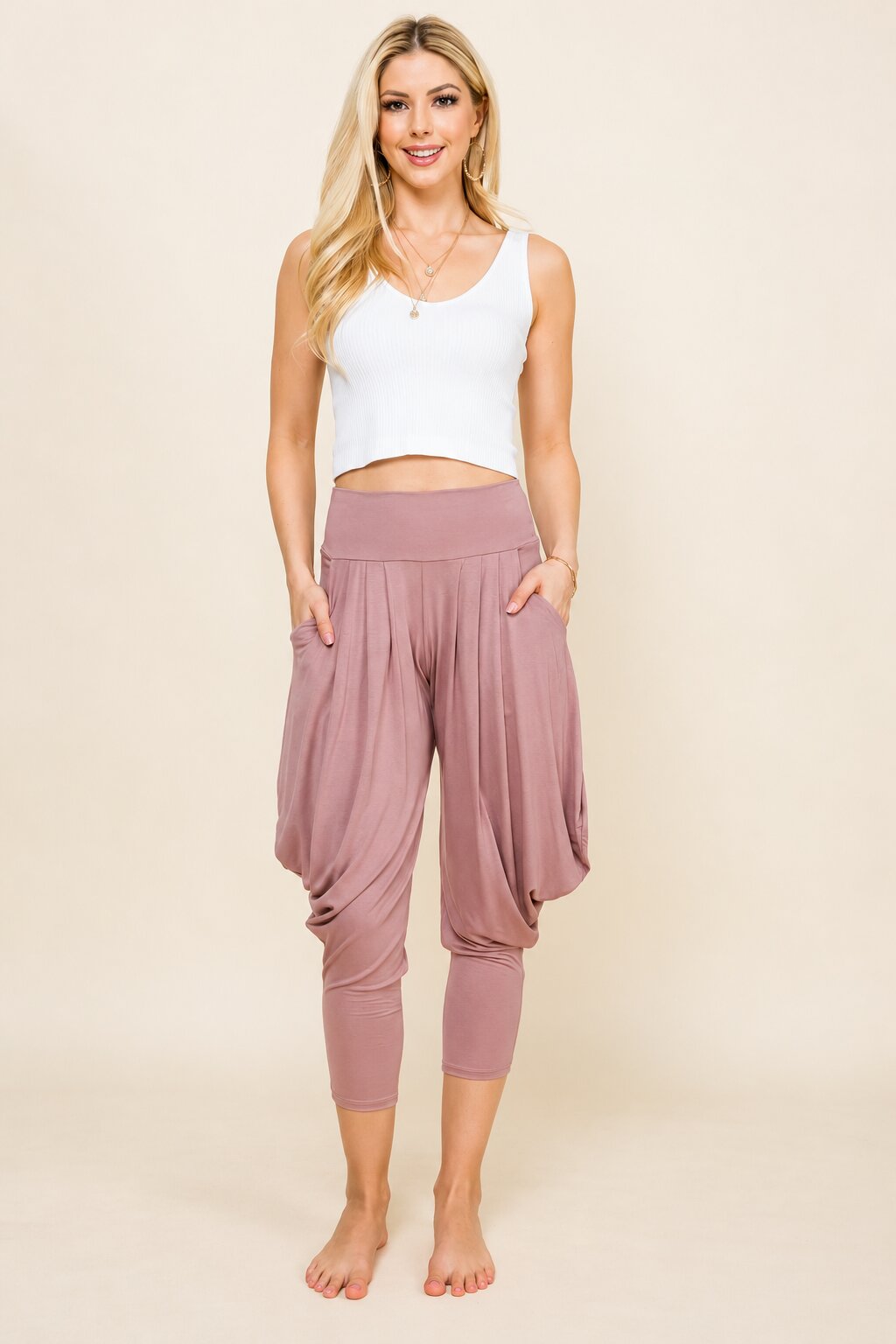 Mauve Kooniez Harem Pants Full