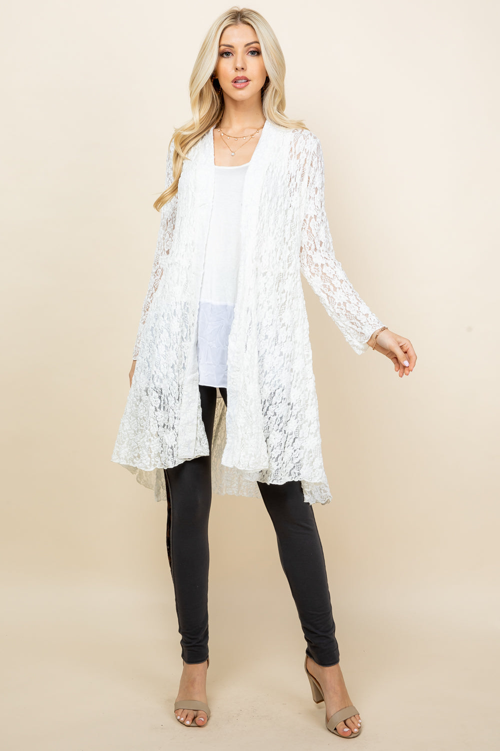 Pucker Lace Jacket - Ivory