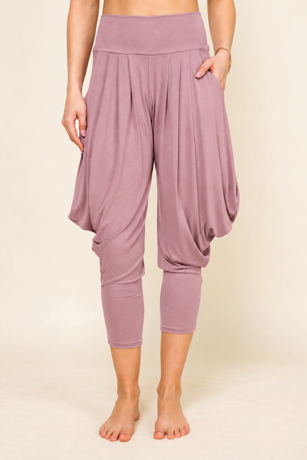 Mauve Kooniez Harem Pants Front