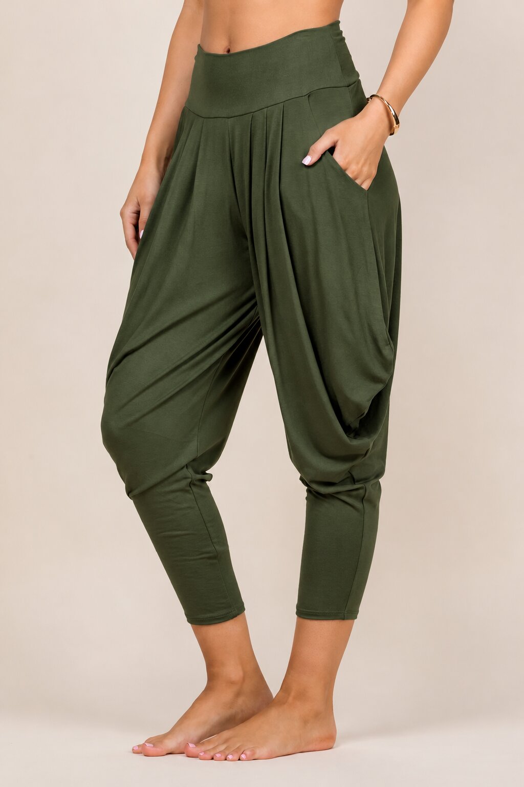 Olive Kooniez Harem Pants Side