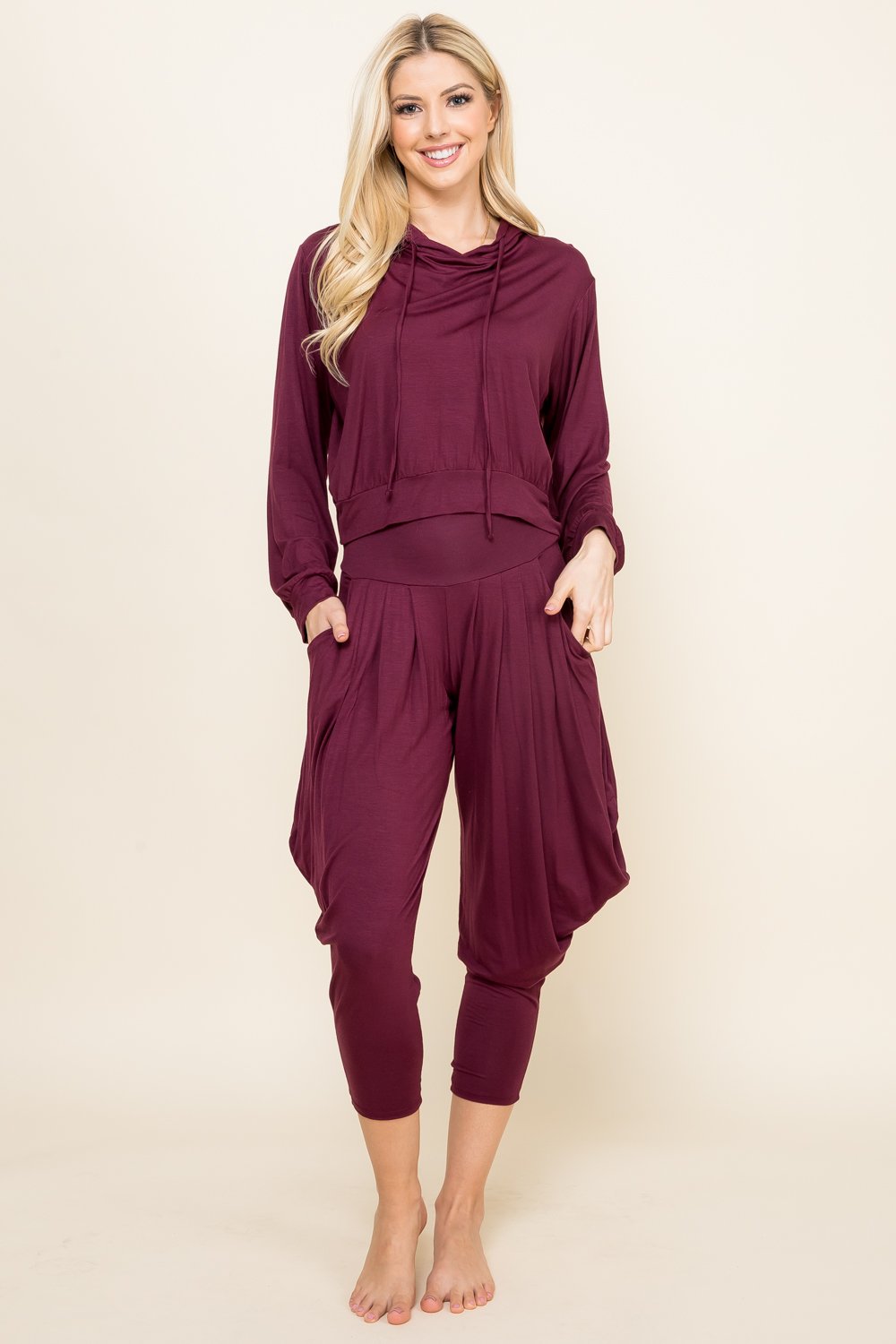 Burgundy Lightweight Comfortable Hoodie