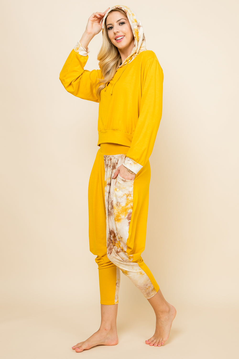 Kooniez Set - Mustard Tie-Dye Patchwork